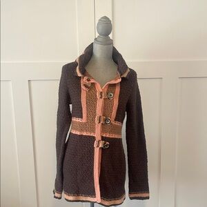 Brown and Pink Women's Jacket